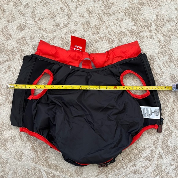 Reddy Petco Pet cat/dog puffer vest black with red trim S - Picture 4 of 9
